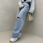 شلوار جین بگ زاپدار کد 101162