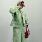 ست مانتو و شلوار طرحدار کد 160525