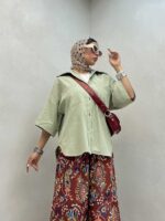 شومیز 2 جیب پشت هلال کد 220375 - Image 15