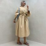 پیراهن بلند لینن کد 240133