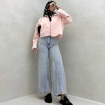 شومیز نیم تنه راه راه کد 220378