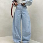شلوار جین بالنی کمرکش کد 101315