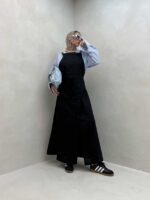 ست شومیز و پیراهن طرح جیب کد 160537 - Image 6