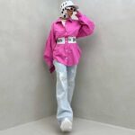 مانتو کتان کمرکش کد 120279