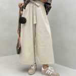 شلوار دامنی لینن کد 101325