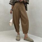 شلوار پایین چسبی کد 101327