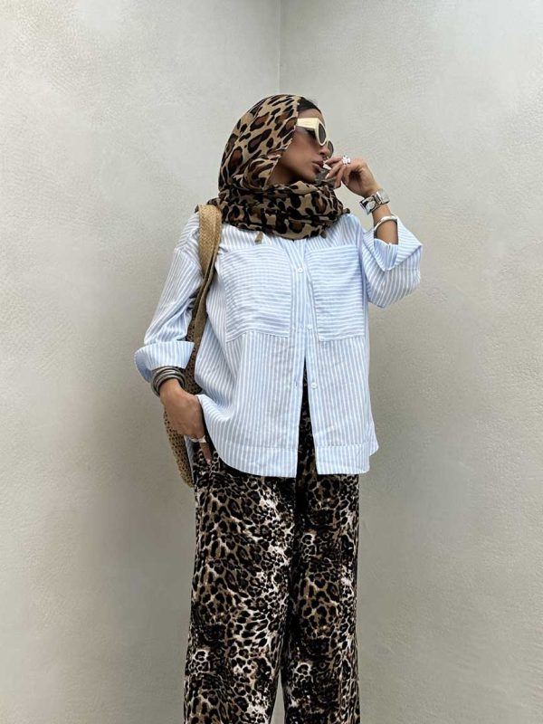 شومیز 2 جیب گت دار کد 220396