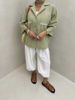 شومیز جیب رودوخت کد 220400 - Image 10
