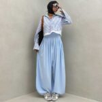 شومیز نیم تنه 2 رنگ کد 220404