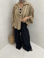 شومیز گیپور 2 جیب کد 220412 - Image 8