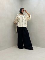 شومیز گیپور 2 جیب کد 220412 - Image 2