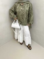 شومیز طرحدار پشت هلال کد 220364 - Image 2