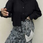 شومیز نیم تنه تک جیب کد 220414