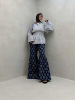 شومیز لینن کمرکش کد 220419 - Image 2