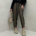 شلوار مام پایین دکمه کد 101399