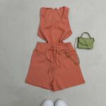 ست تاپ و شلوارک ساده کد 160271