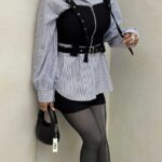 تاپ و شلوارک کمربنددار کد 160555