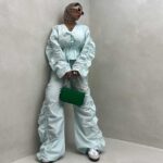 ست شومیز و شلوار یقه کشی کد 160274