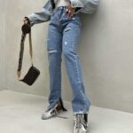 شلوار جین چاکدار کد 101161