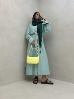 پیراهن بلند آستین گت دار کد 240143 - Image 7