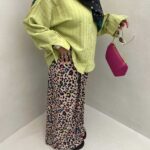 شومیز نوار دار پاستیلی کد 220448