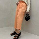 شلوار لینن کمرگت کد 101423