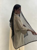 شال ساده گل دار کد 310053 - Image 2