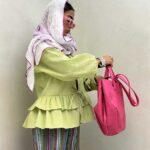 شومیز آستین پفکی کد 220458