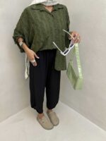 شومیز گیپور 2 جیب کد 220412 - Image 12