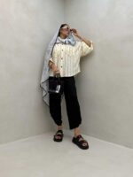 شومیز گیپور 2 جیب کد 220412 - Image 13
