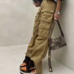 شلوار کارگو کتان کد 101478