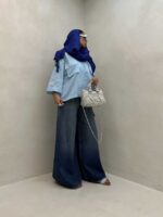 شومیز 2 جیب دکمه دار کد 220374