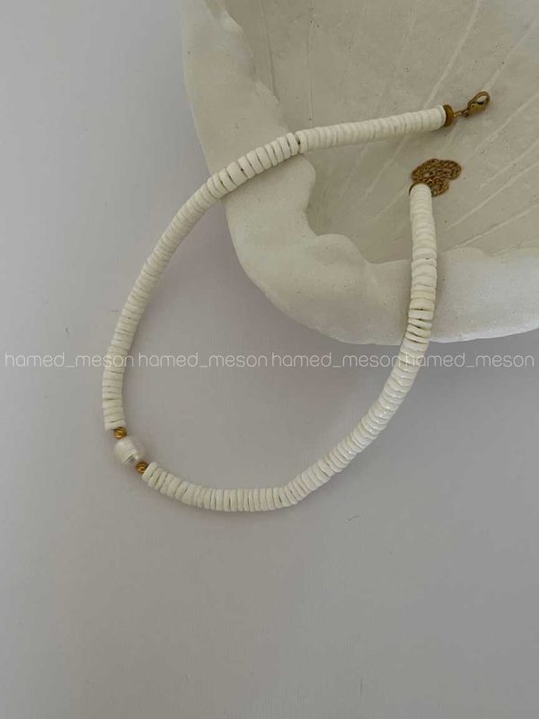 گردنبند صدف تک مروارید کد 310171