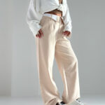 شلوار بگ کمر پیله دار کد 101092