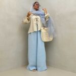 شومیز آستین پاپیونی کد 220484