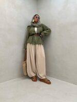 شومیز گیپور دو جیب کد 220472