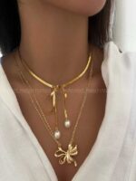 گردنبند پکی تک مروارید کد 310222 - Image 2