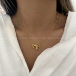 گردنبند زنجیری پاپیونی کد 310208