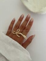 انگشتر 2 لاین نگیندار کد 310224 - Image 3