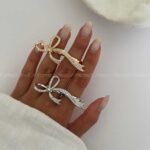 انگشتر 2 لاین نگیندار کد 310224