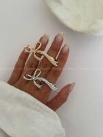 انگشتر 2 لاین نگیندار کد 310224