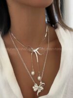 گردنبند پکی تک مروارید کد 310222