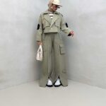 ست شومیز و شلوار دکمه چوبی کد 160598