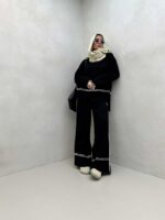 ست بلوز و شلوار حاشیه دار کد 160606 - Image 9