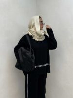 ست بلوز و شلوار حاشیه دار کد 160606 - Image 10