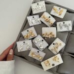 گوشواره پاپیونی طرحدار کد 310202