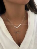 گردنبند پکی تک مروارید کد 310222 - Image 4