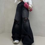 شلوار بگ زانو زاپ کد 101569