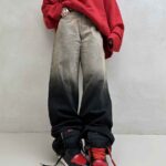 شلوار جین بگ دو رنگ کد 101597