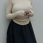 بلوز یقه اسکی ساده کد 180445